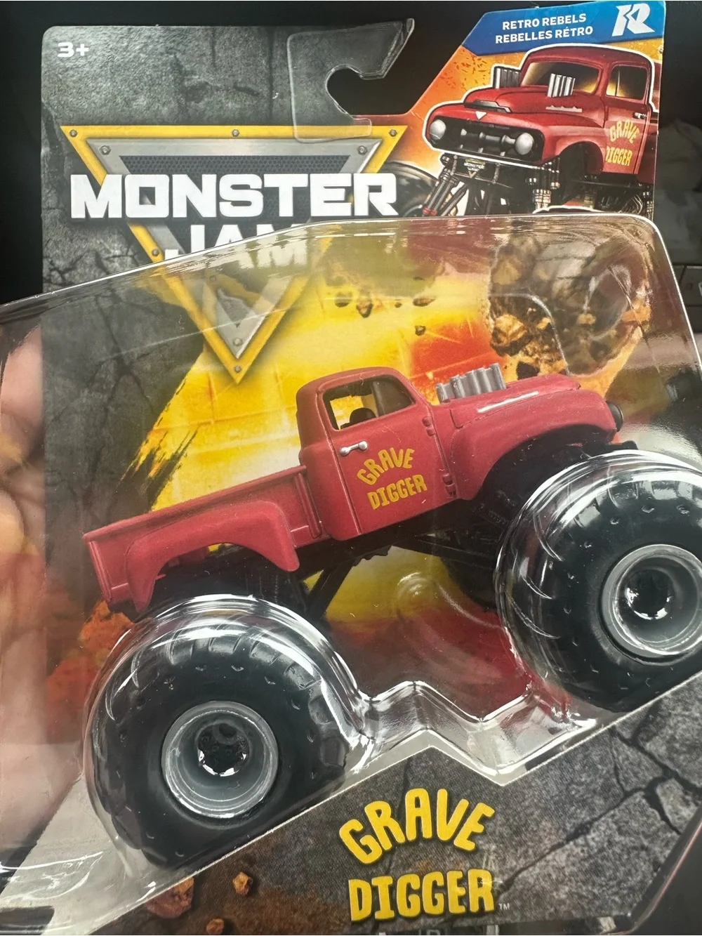 Grave Digger Retro Rebels Red Monster Truck Toy